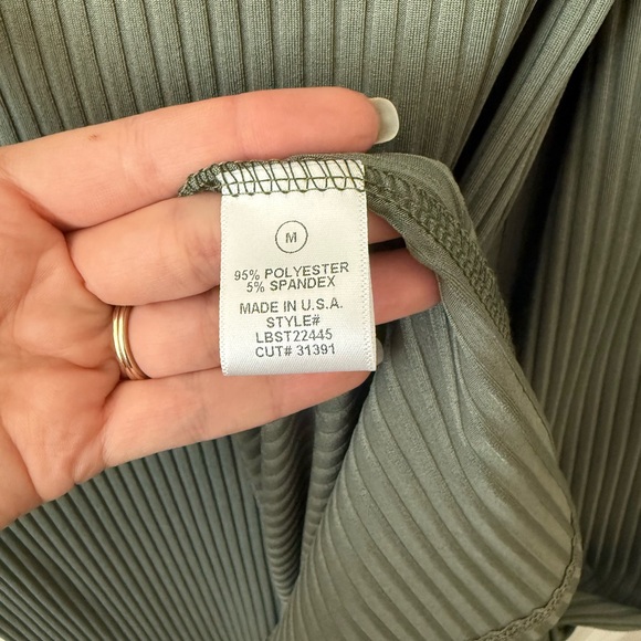 Pinkblush Olive Green Maternity Dress and Cardigan Set - Ribbed Strapless - Picture 6 of 6